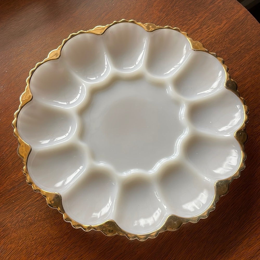 VTG Fire King Deviled Egg Plate